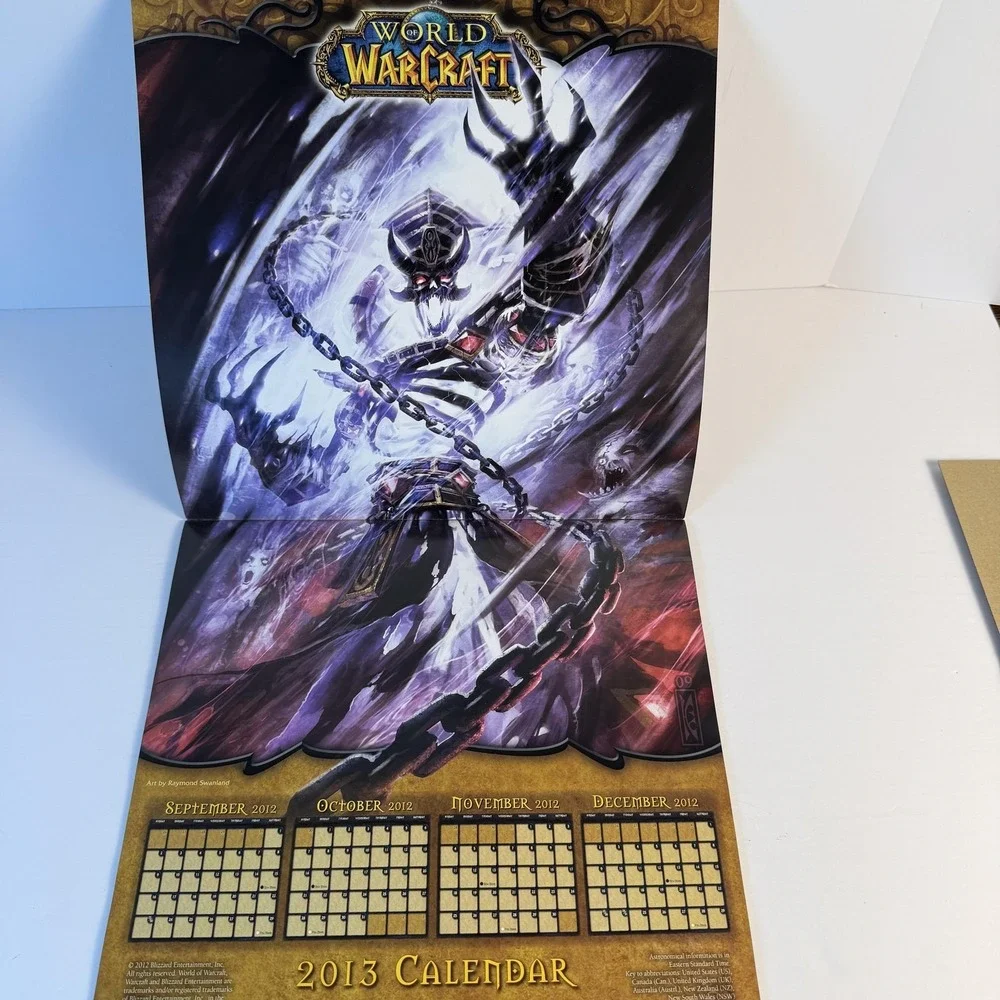 World Of Warcraft 2013 16 Month Wall Calendar‎ Blizzard Deathwing Lich King